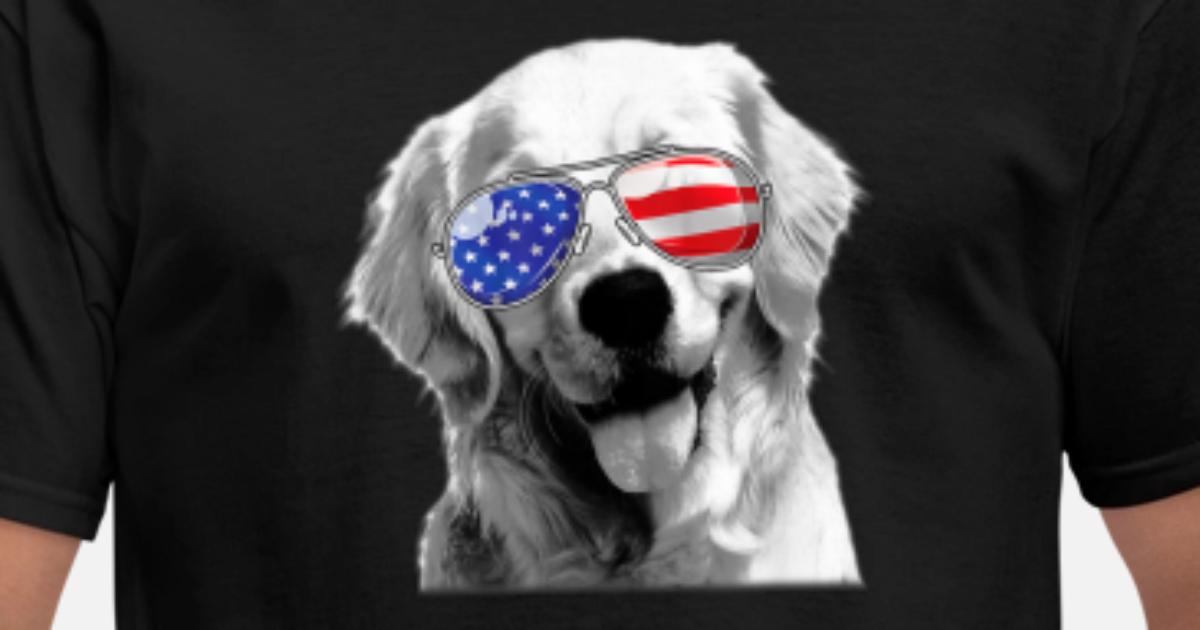 Patriotic Golden Retriever Dog wear 